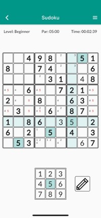 Sudoku - Time Challenge screenshot
