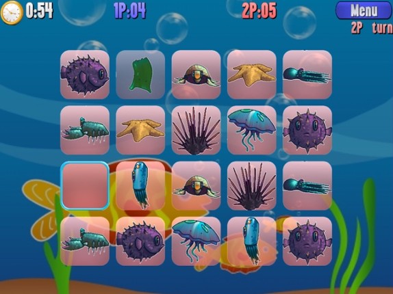 Aquarium Pairs - Fun mind game screenshot