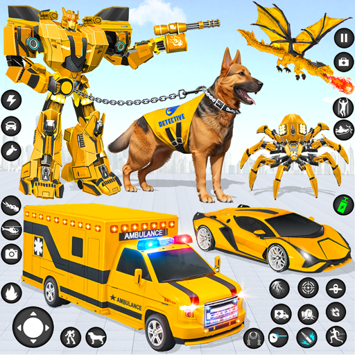Games like Ambulance Dog Robot Car Game