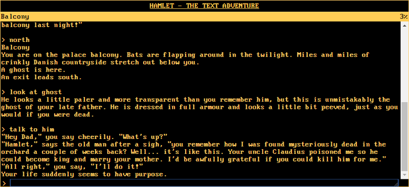 Hamlet: The Text Adventure Image