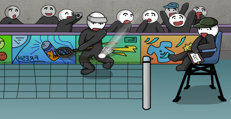 Stick Figure Badminton 2 Image