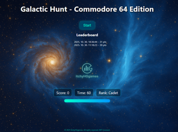 Galactic Hunt - Commodore 64 Edition Image