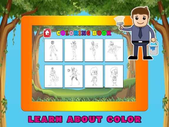 Superhero Coloring Book Pages - Learn to Painting screenshot