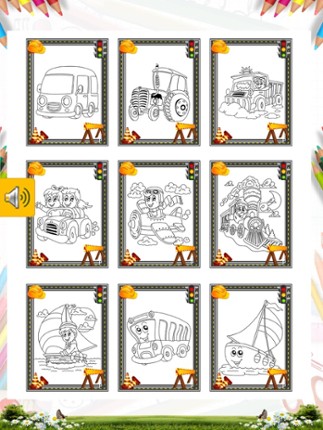 Araçlar Boyama Kitabı - Minik Bilge Araçları Boyayarak Öğreniyor screenshot