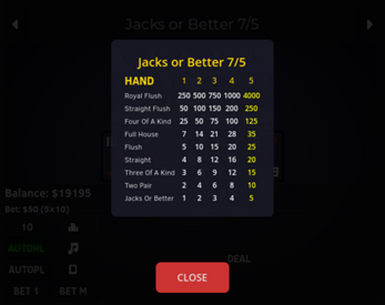 Elite Video Poker Image