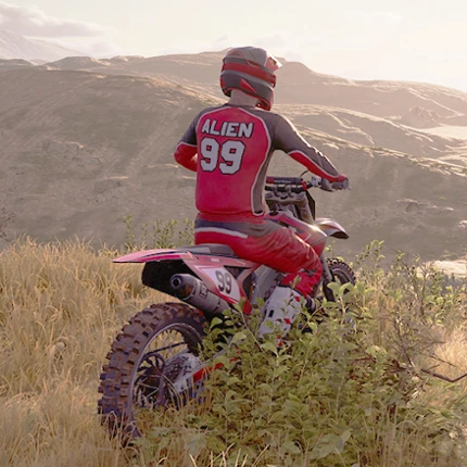 Desert Motocross Bike Stunts Image