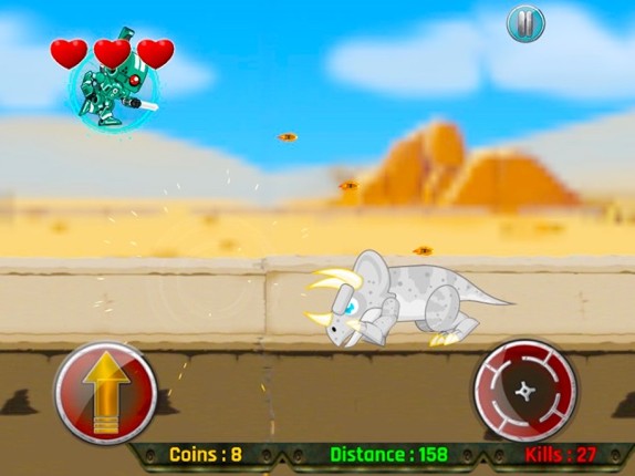 Real Robot Fighting Game 2016 -  Shoot Dinosaur with Robot Gun screenshot