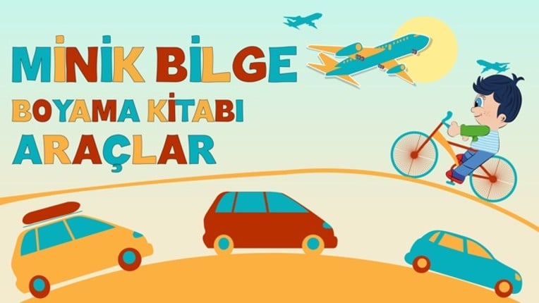 Araçlar Boyama Kitabı - Minik Bilge Araçları Boyayarak Öğreniyor Image