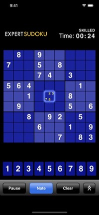 Expert Sudoku screenshot