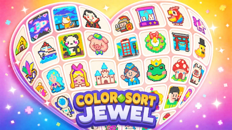 Jewel Color Sort: Gems Art Image