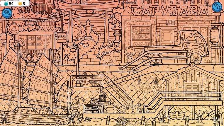 Hidden Capybaras with Orange screenshot