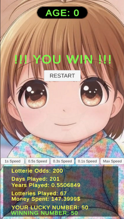 Lottery Life Simulator screenshot