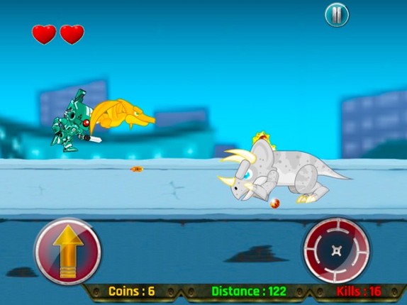 Real Robot Fighting Game 2016 -  Shoot Dinosaur with Robot Gun screenshot