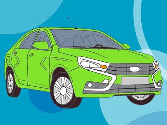 Russian Cars Coloring Book Image