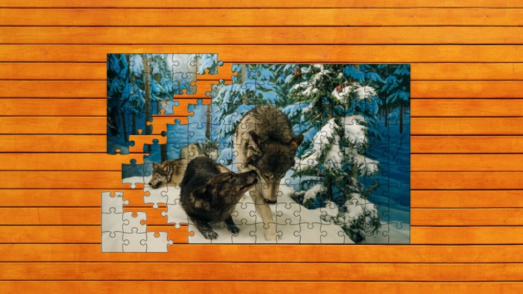 Bear vs. Wolf Jigsaw Puzzle screenshot