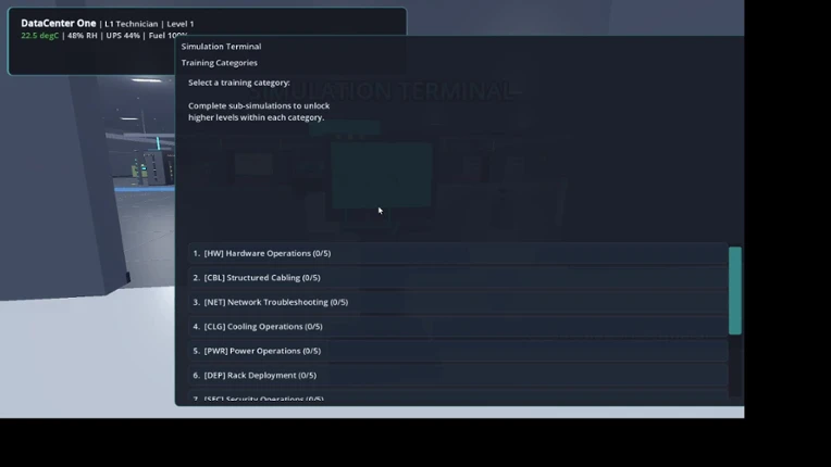 Data Center Simulator screenshot