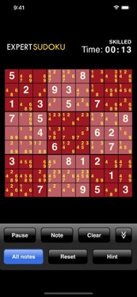 Expert Sudoku screenshot