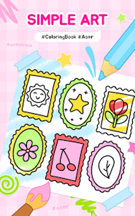 Simple Art: Coloring Book ASMR Image