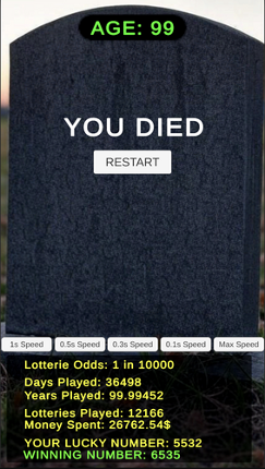 Lottery Life Simulator screenshot