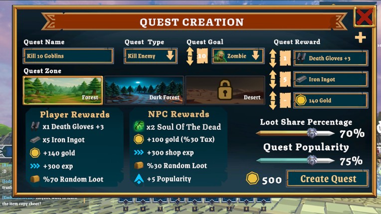 MMORPG NPC Simulator screenshot