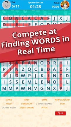 Word Search Multiplayer - Trends and Titbits screenshot
