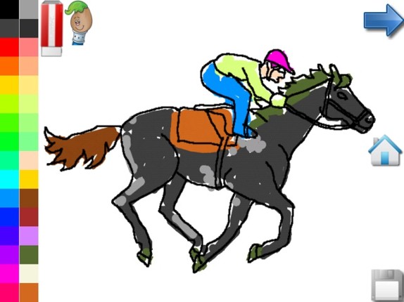 Coloring Book: Horses and Pony Image
