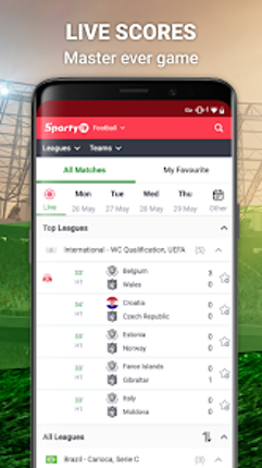 SportyTV: Live Scores & News screenshot