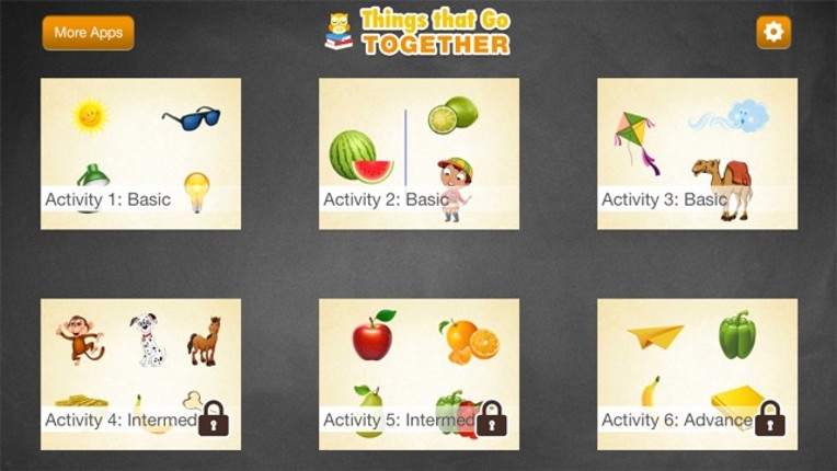 Montessori PRO - Things That Go Together Matching Game for Kids Image