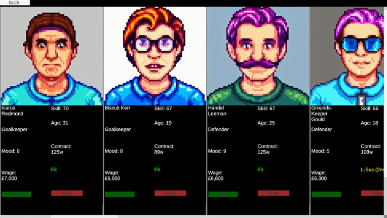 Retro Soccer Manager Sim 89 screenshot