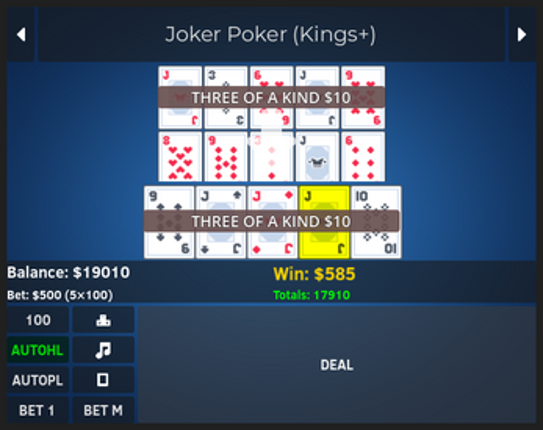 Elite Video Poker screenshot