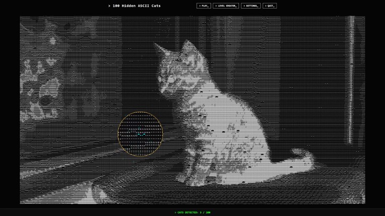 100 Hidden ASCII Cats Image