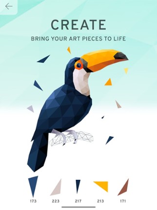 Poly Island: Coloring Art Book Image