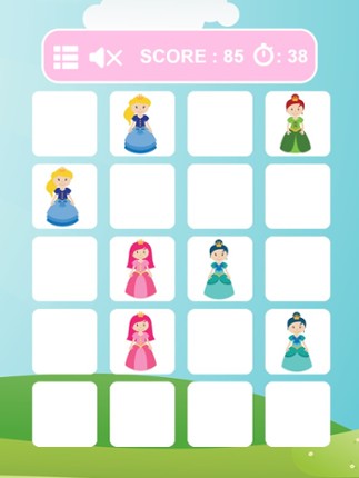 Princess Matching Games for Kids - Match Up 2 Beautiful Princess Cards Image