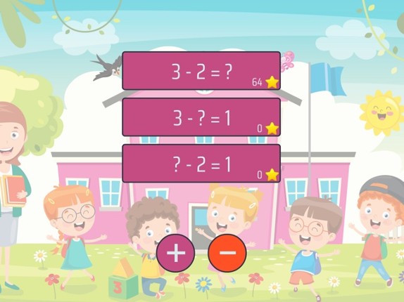 Subtract and add up to 10 screenshot