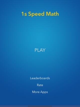 1s Speed Math screenshot