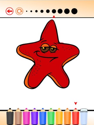 Coloring Book Sea Animal HD: Learn to paint and color a shark, jellyfish, crab and more screenshot