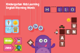 Kindergarten kids Learning English Rhyming Words Image