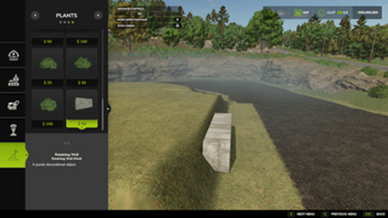 Retaining Wall FS25 screenshot