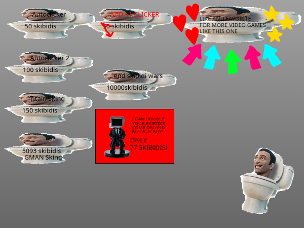 Games like Skibidi Toilet Backbling From Fortnite Clicker!!