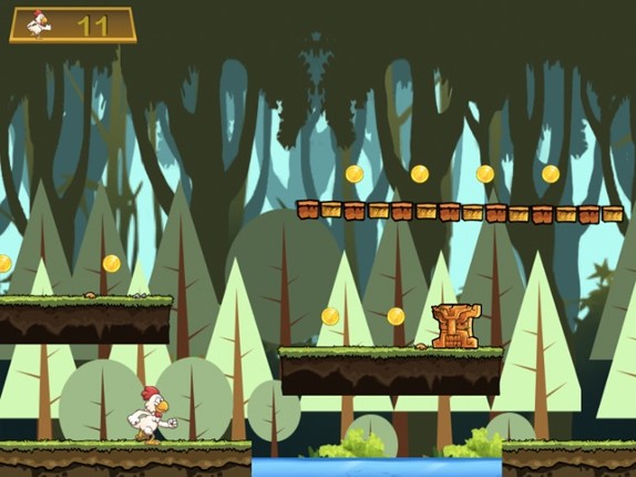 Brave Chicken Run - The Hero Runner To Grab Golds Game screenshot