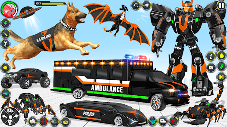 Ambulance Dog Robot Car Game Image