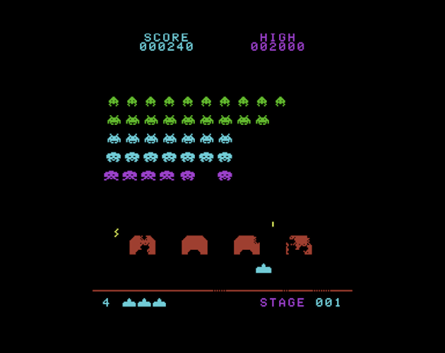 Games like Space Invaders One Button (C64)