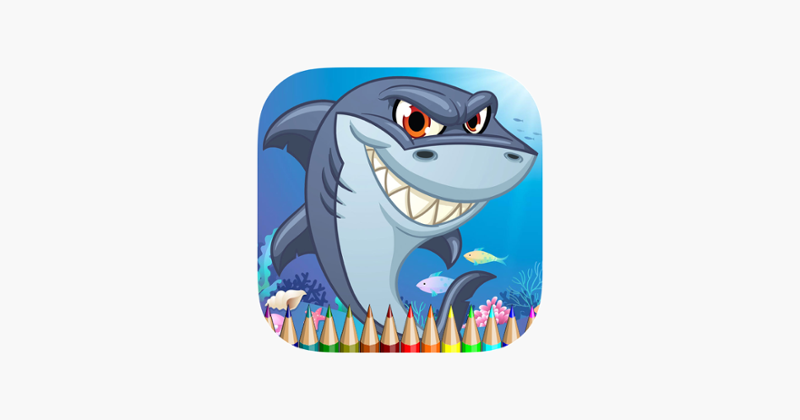 Coloring Book Sea Animal HD: Learn to paint and color a shark, jellyfish, crab and more Image