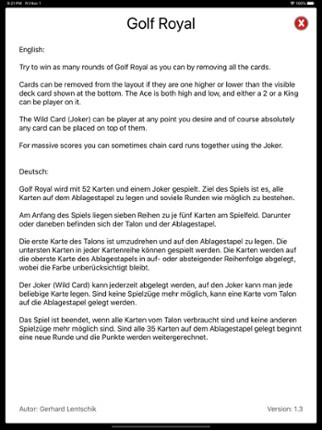 Golf Royal Solitaire screenshot