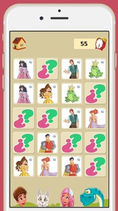 Memory game princesses: learning game of brian training for girls and boys Image
