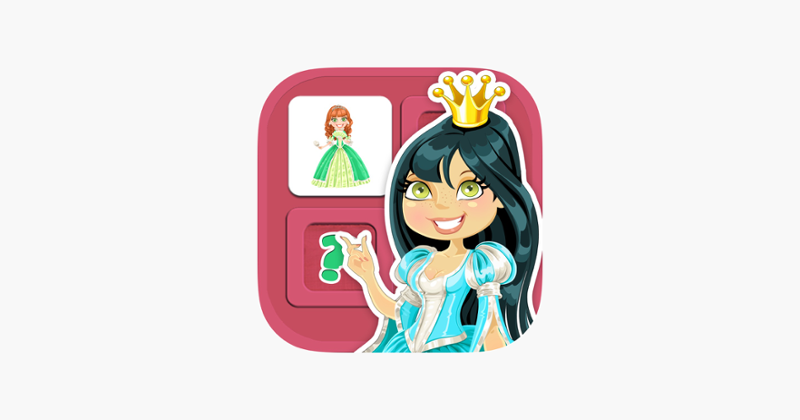 Memory game princesses: learning game of brian training for girls and boys Image