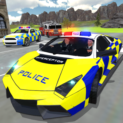 UK Police Car Crime Driving Image
