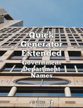 Quick Generator Extended - Government Department Names Image