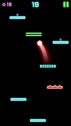 Rock Bounce jump on various types of glowing platforms screenshot