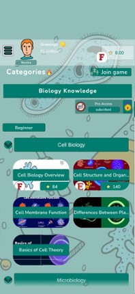 Biology Knowledge Quiz screenshot